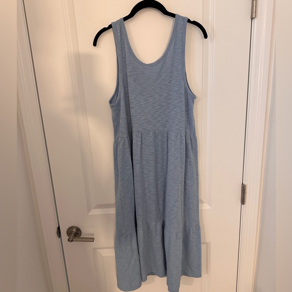 GAP Blue Tiered Sleeveless Summer Dress, Size M - Picture 2 of 4